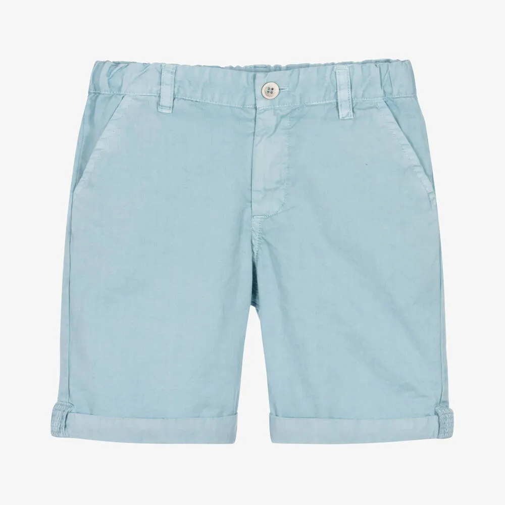 Boys Blue Cotton Shorts