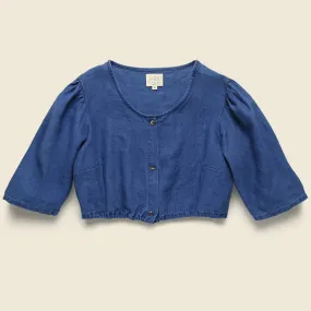 Button Blouse - Indigo
