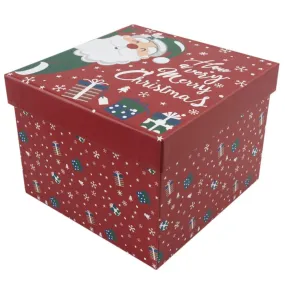 Christmas Medium Square Gifting Box - Santa