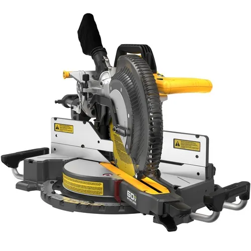 Factory Reconditioned Dewalt 60V MAX Brushless Lithium-Ion 12 in. Cordless Double Bevel Sliding Miter Saw (Tool Only) - DCS781BR