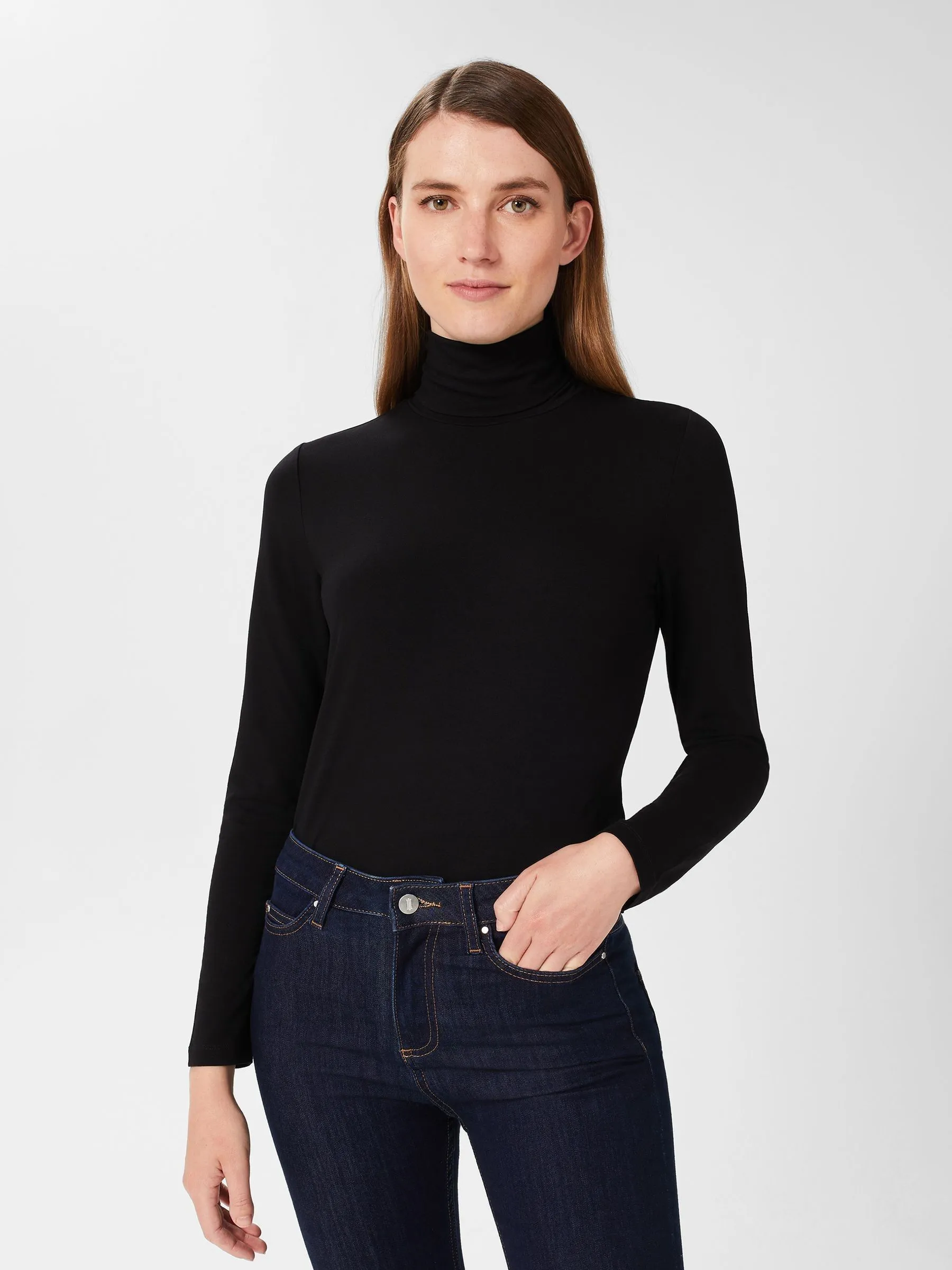 Hobbs Black Roll Neck Mischa Jumper