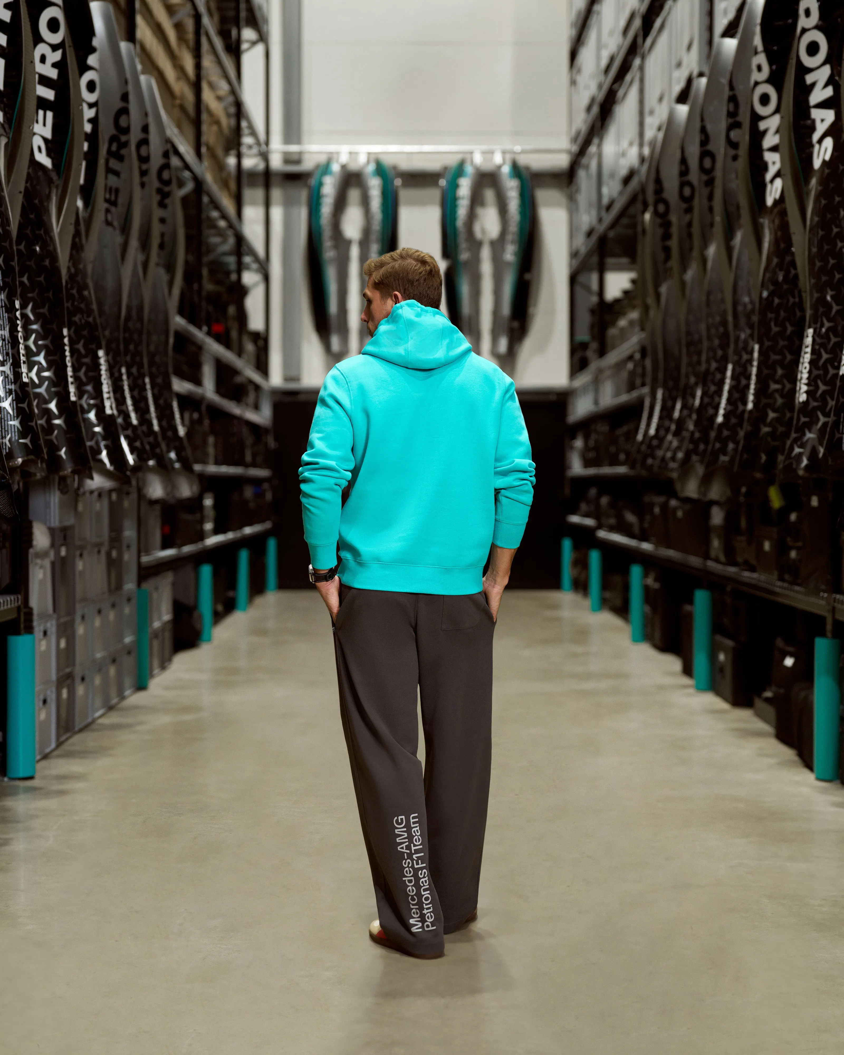 Mens Logo Hoody Real Teal