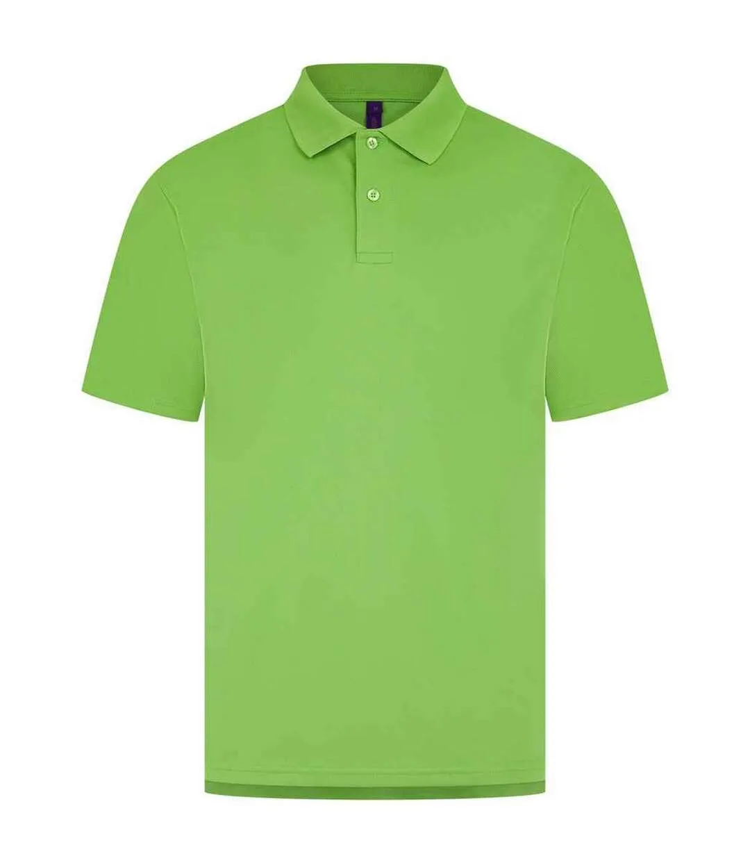 Mens pique polo shirt lime Henbury
