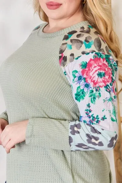 Printed Round Neck Blouse