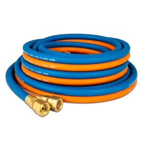 UNIMIG 10m Twin Gas Hose with Fittings - Oxygen & LPG UFLPGTH10M